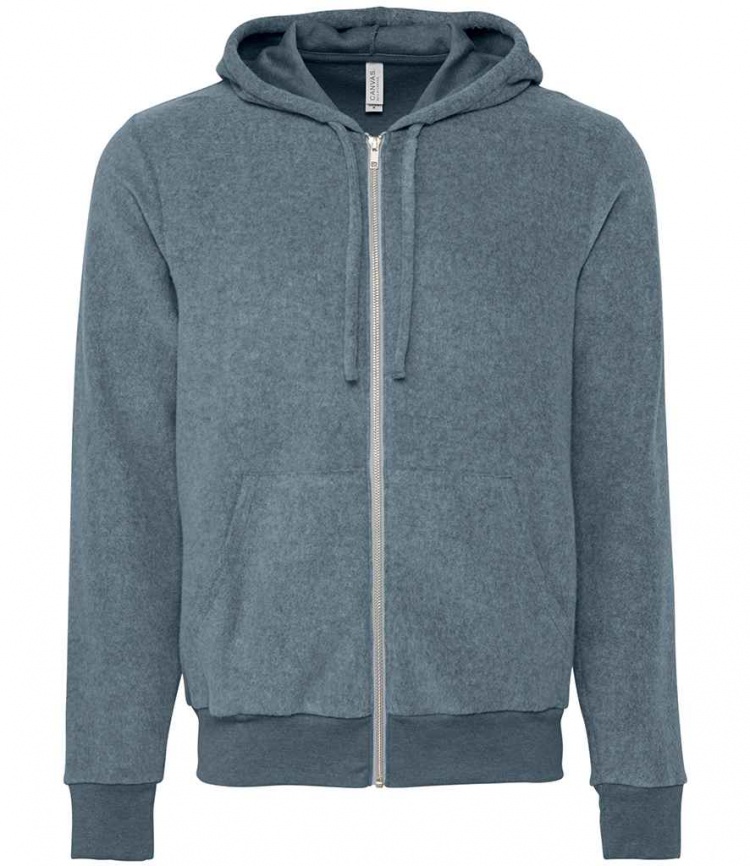 Bella+Canvas CV3339 Canvas Unisex Sueded Full Zip Hoodie